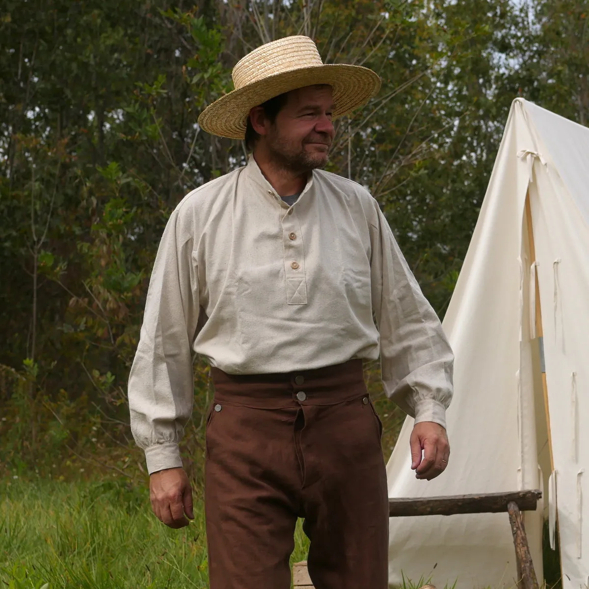 19th Century Trade Shirt in Osnaburg