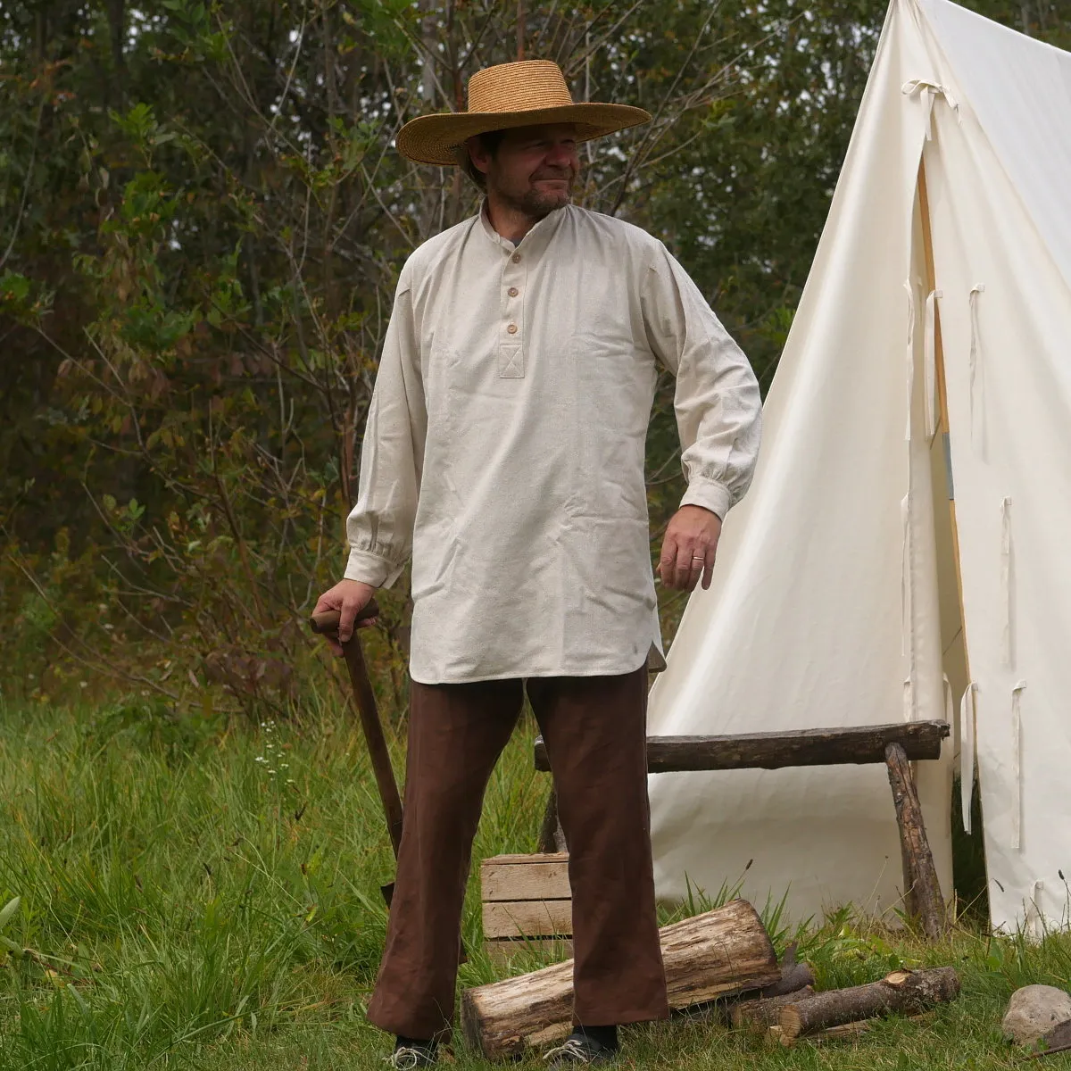 19th Century Trade Shirt in Osnaburg