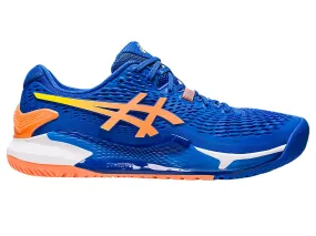 Asics Scarpa da Tennis da uomo Gel Resolution 9 1041A384-960 tuna blue-sun peach