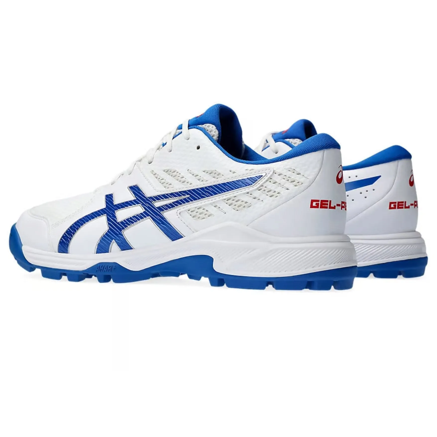 Asics Shoes, Gel-Peake 2, Cricket Shoes White Tuna Blue 2024 MODEL