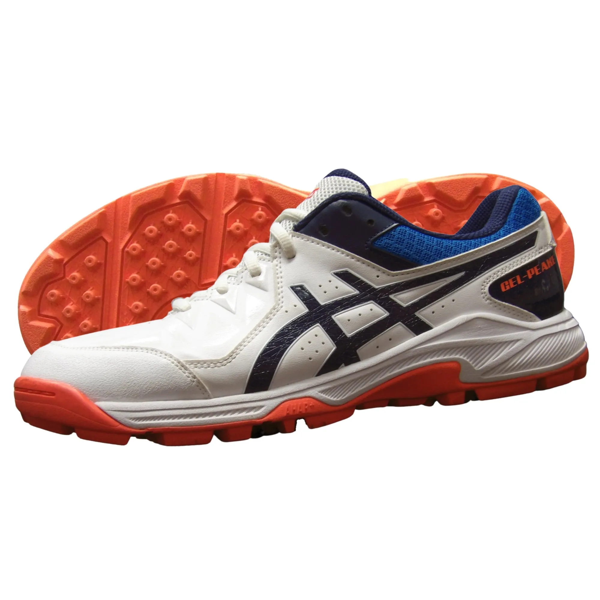 Asics Shoes, Gel-Peake Cricket Shoes White/Blue/Orange