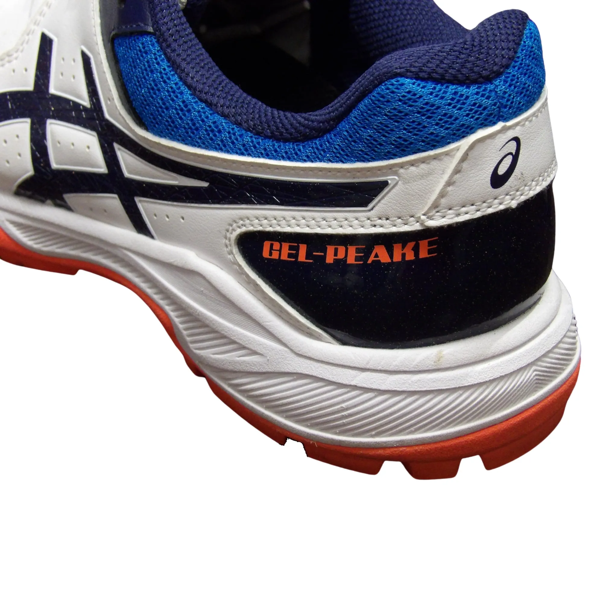 Asics Shoes, Gel-Peake Cricket Shoes White/Blue/Orange