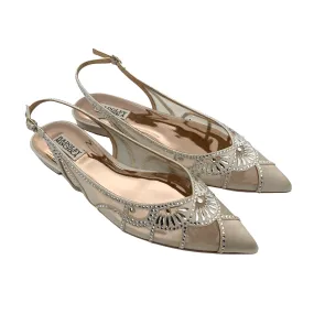 Badgley Mischka Ivory 'Hanna' Slingback Flats | Like New |