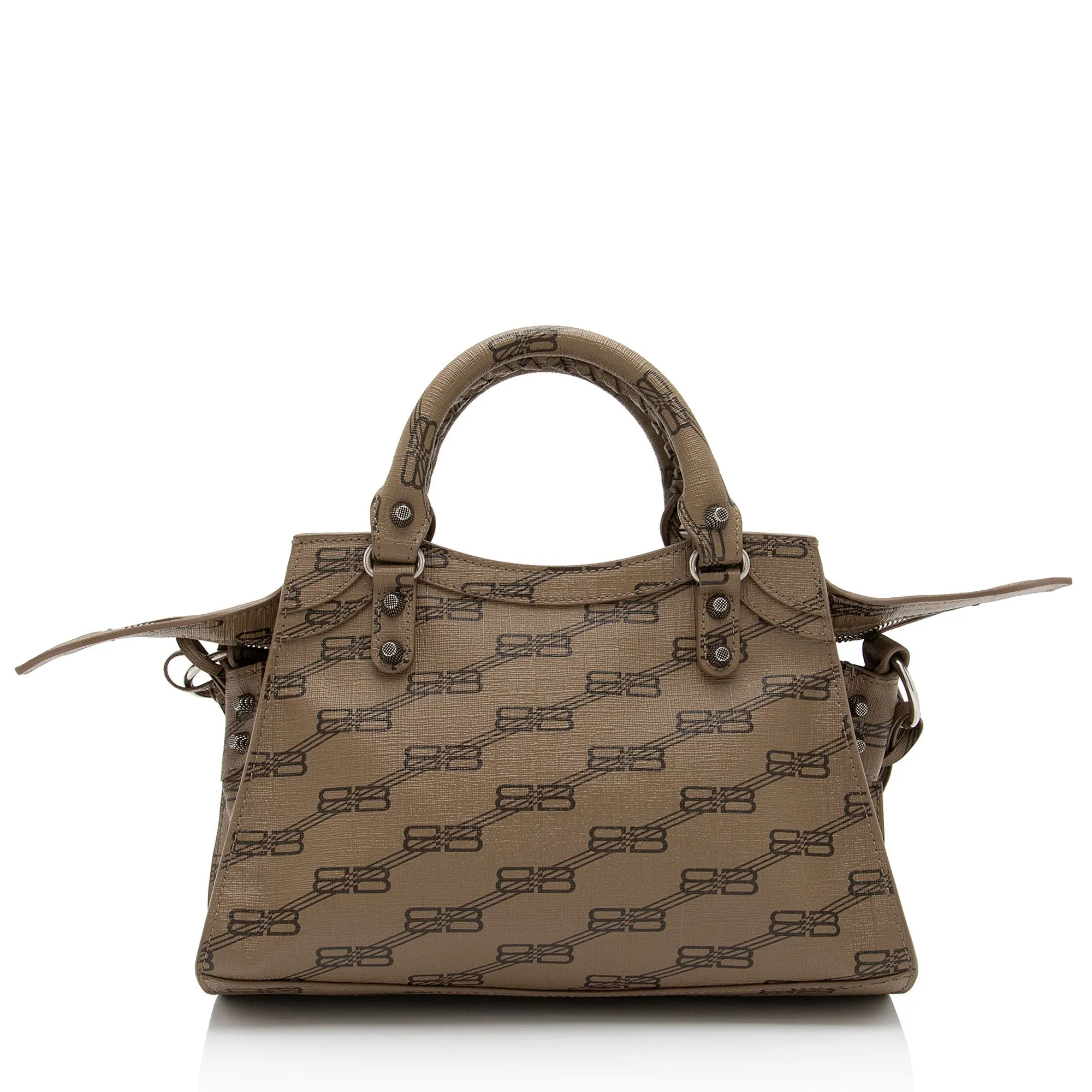 Balenciaga BB Monogram Canvas Signature Neo Cagole City XS Satchel (SHF-ZVKr4D)