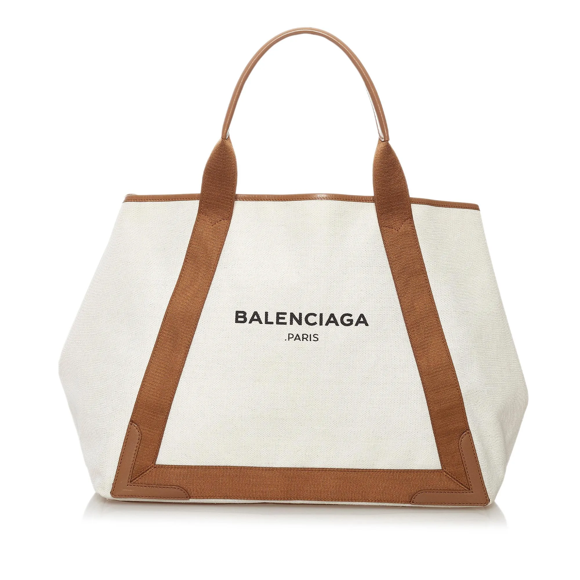 Balenciaga Navy Cabas Canvas Tote Bag (SHG-32636)