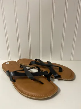 Black Sandals Flip Flops Universal Thread, Size 7