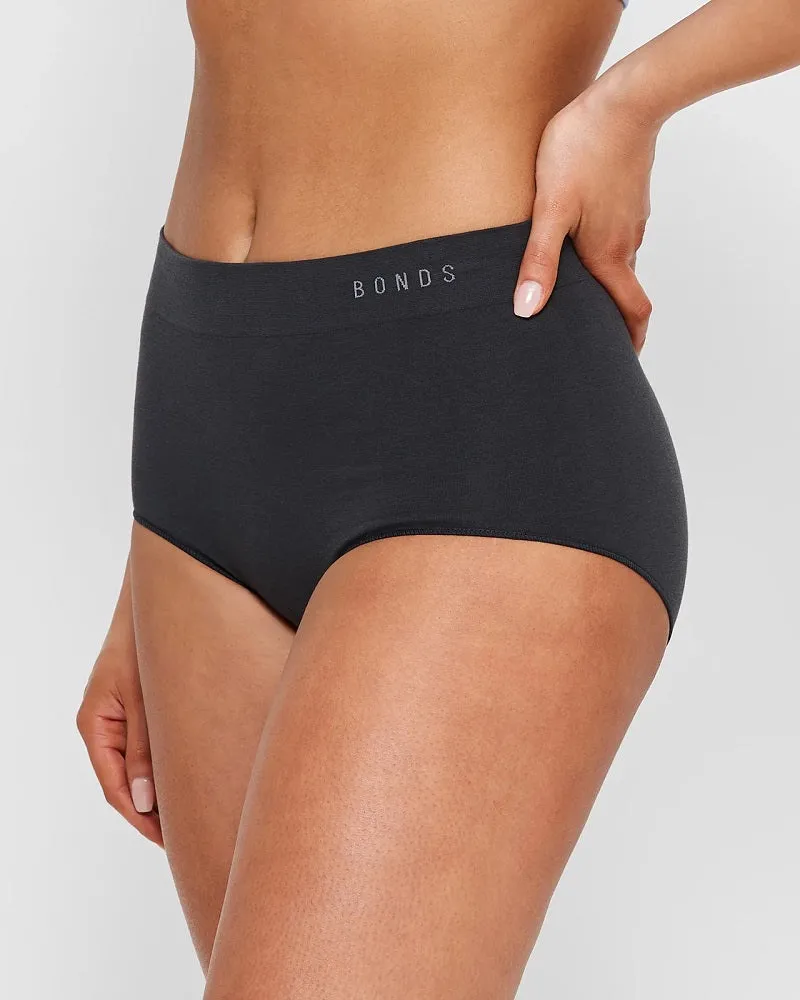 Bonds Womens Seamless Bikini Briefs 2 Pack - Black