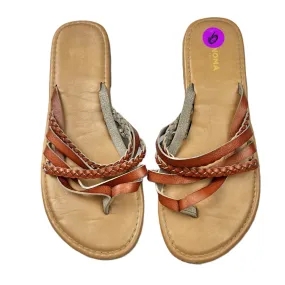 Brown Sandals Flip Flops By Sonoma, Size: 9