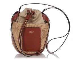 Chloé Small Fair-Trade Paper & Shiny Calfskin Basket Bag