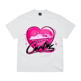 Corteiz Alcatraz Heart Tee White