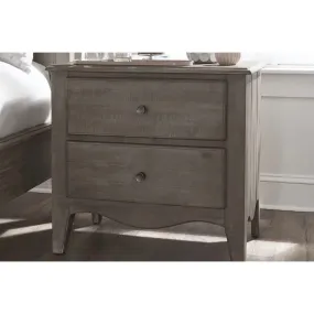 Cottage Taupe 2-Drawer 30" Nightstand