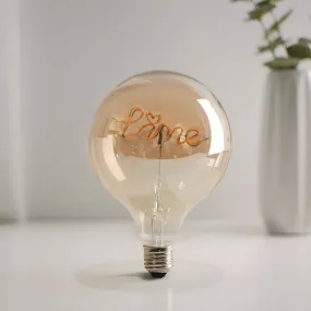 Custom Text Vintage Edison Filament Modeling Lamp Hand Held Base Soft Light Bulbs Decorative Warm Yellow Light Led