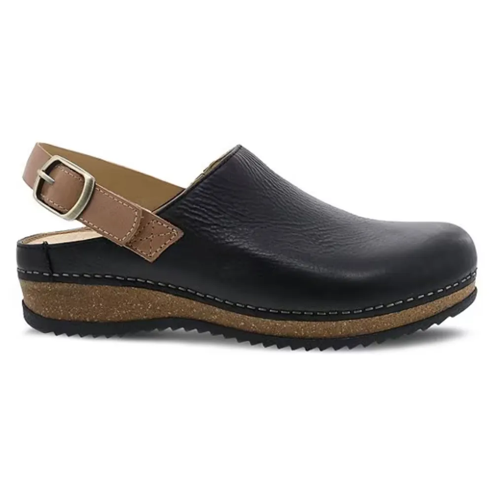 Dansko Merrin Black Waxy Milled Mule (Women's)