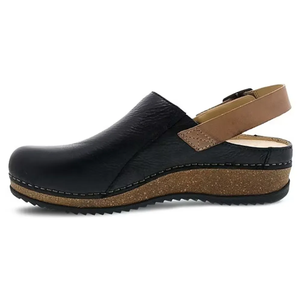 Dansko Merrin Black Waxy Milled Mule (Women's)