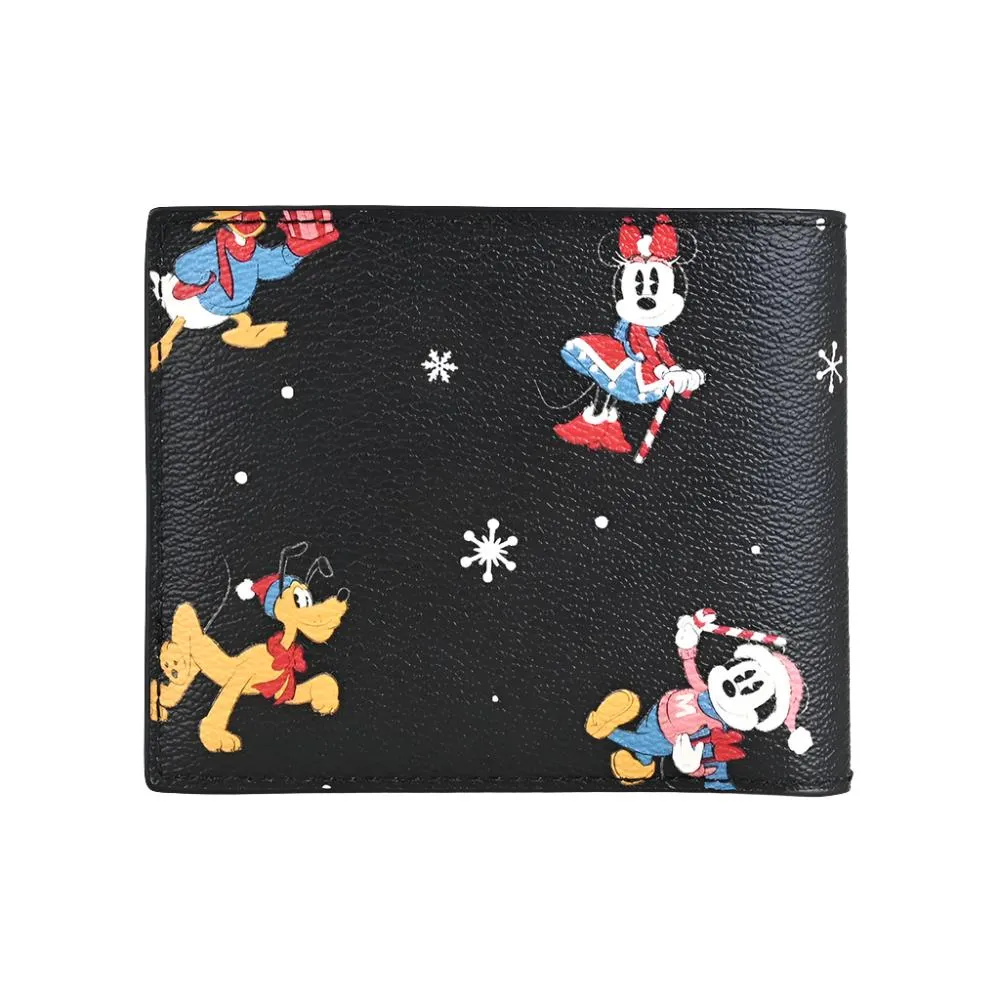 Disney X Coach Men's 3 In 1 Wallet With Holiday Print