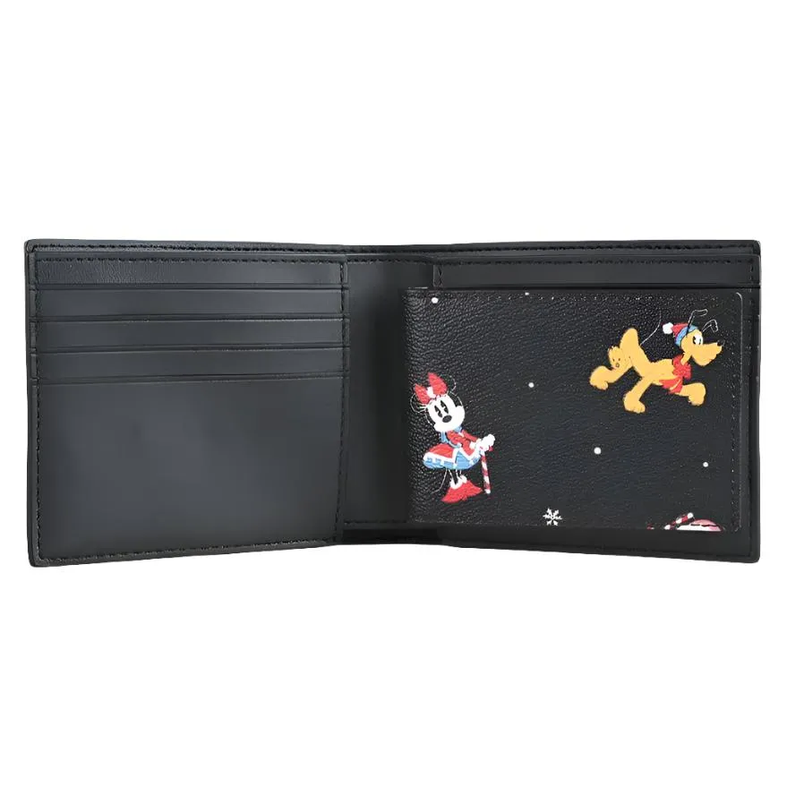 Disney X Coach Men's 3 In 1 Wallet With Holiday Print