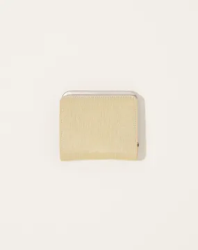 Hairy Snap Wallet in Cream Yellow