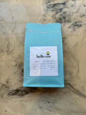 Hello Em "Anh" 100% Việt Robusta Whole Bean Coffee