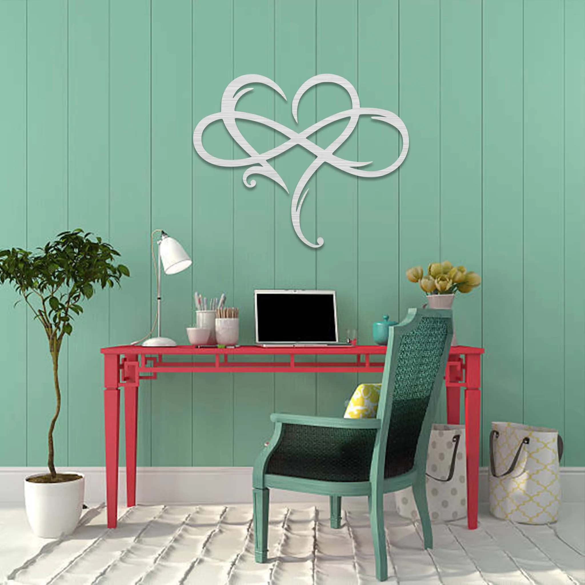 Infinity Heart - Metal Wall Art