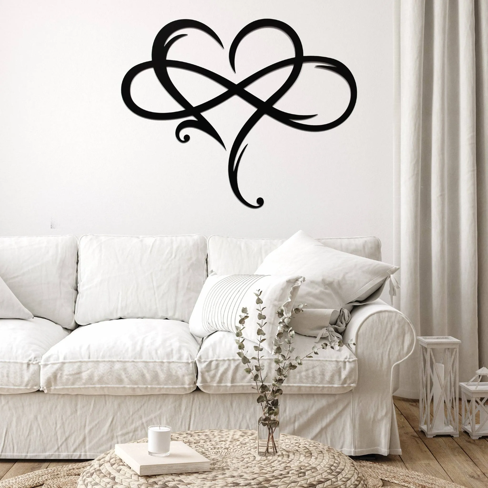 Infinity Heart - Metal Wall Art