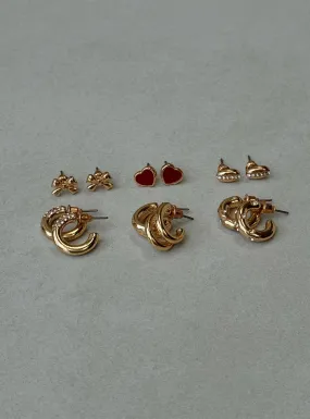 Latch Earring Pack Gold