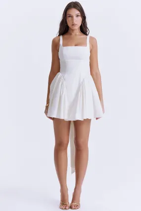 Monterey Cypress White Bow Mini Dress