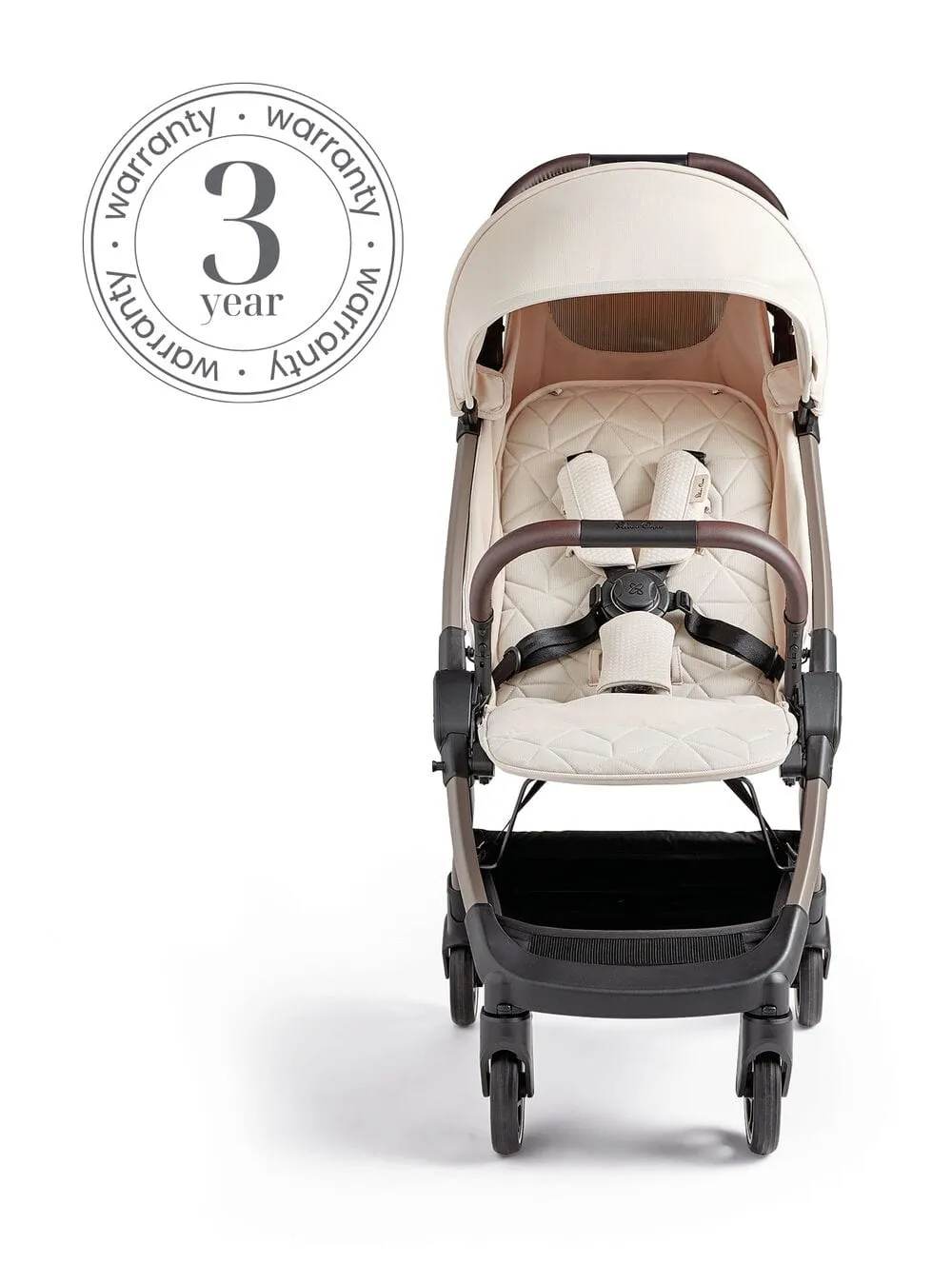 Silver Cross Clic Stroller and Footmuff - Almond