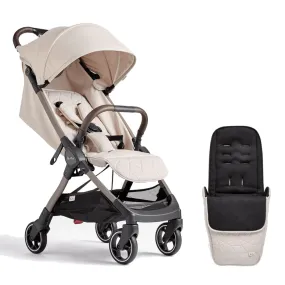 Silver Cross Clic Stroller and Footmuff - Almond